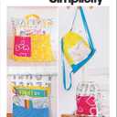 Simplicity Backpack, Bed Organizer and Pillow, One Size Sewing Pattern Kit, Code S9513, Multicolor