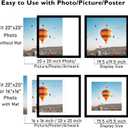 JCJMY 20x20 Picture Frame Black with 16x16 Mat, Display Photo 16x16 with Mat or 20 x 20 Without Mat, Wall Hanging Large 20x20 Poster Frame with Shatter Resistant Plexiglass, Black