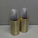 Goodluck 100PCS 9oz Gold Plastic Cups for Party, Disposable Gold Rim Cups, Plastic Cocktail Glasses for Wedding Thanksgiving, Christmas, and Parties