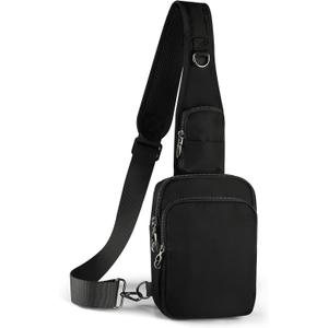 VADOO Sling Bag, Crossbody Bag with Zipper Lock, RFID Blocking & Water Resistant for Men and Women