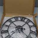 16inch/40cm Wall Clocks Battery Operated,Wall Clocks for Living Room Decor, Bedroom,Office,Bathroom,Silent,Large Wall Clock for Home and Kitchen,Farmhouse (Iron Roman Numerals, 16 inches)