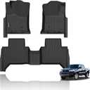 KELCSEECS All Weather Floor Mats Fit for Toyota Tacoma Double Cab 2005-2015 (Only for Automatic Models) Car Mats TPE Floor Liners Tacoma Accessories Front& Rear Row