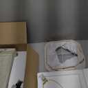 25.94'' Vintage Table Lamp Traditional Bedside Lamp with 2 USB Ports Rustic Farmhouse Nightstand Lamp with Linen Lampshade Desk Lamp for Living Room Bedroom, 9W Bulb Included