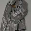 PJ PAUL JONES Men's Shiny Satin Dress Shirts Long Sleeve Button Down Silk Shirt with Bow Tie (Large)