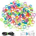 200 Pcs Silicone Rings, Small Elastic Silicone Rings, Reusable Thick Rubber Bands for School, Home or Office