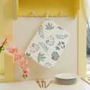 Fall Decor Dish Drying Mat for Kitchen Counter 18"x24", White Green Pumpkin Leaf Decorative Coffee Mat Dishes Drying Pad Absorbent Drainer Mat Kitchen Countertop Protector Easy Clean