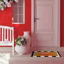 Duraaamo Set of 2 Hey Sugar Doormat Valentines Day Welcome Door Mat Black and White Striped Doormat with Non Slip Rubber Backing Rug for Home Bathroom Kitchen Entrance Front Door