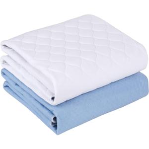 Non-Slip Bed Pads,34"X36" (2 Pack),Waterproof Washable Underpads Mattress Protector,Reusable Highly Absorbency Incontinence Bed Pads for Aldults,Seniors and Pets