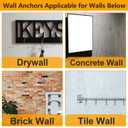 KURUI Drywall Anchors Assortment Kit for Sheetrock Concrete Brick, 350Pcs Wall Anchors and Flat Head Screws, 5 Sizes Picture Hanging Set for Bedroom/Office Wall Art Decor, House Warming Gifts New Home