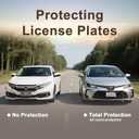 Transparent License Plate Cover and Frames, 2Pack Grey Clear Front and Rear License Plate Holder with Screws & Caps, Unbreakable Car Licence Plate Frame, Universal Fit for Most US Plates