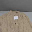 Yousify Womens Open Front Cardigan Sweaters Casual Cable Knit Long Sleeve Button Down Chunky Loose Fall Sweater (Large, Apricot)