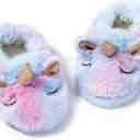 Enteer Baby Girls' Cartoon Indoor Anti Slip House Slippers