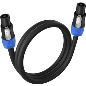 EBXYA 3 Feet Speakon Speaker Cable 12 Gauge(AWG) - Premium Speakon to Speakon Audio Cable Cord with NL4FX (NL4FC) Connector for Amplifiers and Speakers, 2-Conductor Speaker Wire