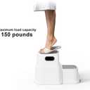 Two Step Stool for Kids  Non-Slip Toddler Step Stool for Bathroom Sink & Potty Training, Dual Height 9.5, Safe & Sturdy for Kitchen, Bedroom & Classroom (Gray White)