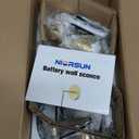 NIORSUN Battery Operated Wall Sconce Set of 2, Gold & Black Wireless Rechargeable Wall Lights with 5200mAh Dimmable Detachable Bulbs and Remote, 9 Colors Sconces Wall Decor for Bedroom Living Room