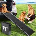Dog Ramp for Car, 71''x 17'' Pet Ramp for Large Dogs with Anti-Slip Surface, Extra Long Dog Ramps Up to 250LBS for Truck SUV Van Stairs, Folding Car Ramp for Dogs to Get on Bed Couch