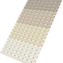MBOSS Bath Tub Shower Mat Non Slip Bathtub Mats for Bathroom Shower Floor Mat Bath Mats for Shower Tub Anti Slip Shower Mat with Drain Hole and Large Suction Cups (27.5" x 15.7" (Rectangular), 4-Color Gradient Beige)