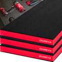 ONREVA Tool Box Foam 22x20x2 inch 3Pack, Foam Inserts for Cases, Polyethylene Storage Sheets for Toolbox Hard Case, Tool Shadow Insert, Kaizen Organizer Sheet, Black with Red