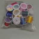 Pandahall 25rolls/Bag 0.8mm Elastic Stretch Fibre Wire Jewelry Bracelet Crystal String Cords 10m/roll Mixed Color