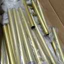 Industrial Pipe Clothing Rack, Wall Mounted DIY Garment Rack with 2 Adjustable Rod & 5 Shelves, Heavy Duty Closet Organizers System in Wardrobe Closet, Gold (80"H x 55"W x 11.8D)