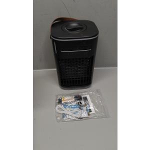 Portable Air Conditioners Cooling Fan w/Remote & Built-in Battery, 1200ML Water Tank for Room Bedroom Office (Black)
