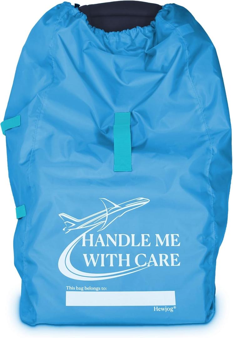 Car Seat Travel Bag for Airplane, Carseat Cover for Air Travel for Infant Carriers Booster Convertible, Blue