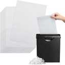 100 Pcs Paper Shredder Lubricant Sheets Paper Shredder Oil Lubricant for Cross-Cut and Micro-Cut, 6 x 8.50 x 0.031 Inch