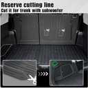 Cargo Mat with Backrest Mat 2-in-1 for 2024 2025 2026 Toyota Grand Highlander Car Mat Accessories, TPE All Weather Cargo Liner Trunk Mat(Grand Highlander-2 in 1 Trunk Mat)
