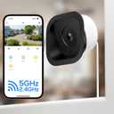 INFIYA 2K Window Camera, 2.4Ghz&5Ghz WiFi Security Cameras, Adjustable View with 18° Tilt Mount, Indoor Outdoor use with Anti-Glare Color Night Vision,24/7 Recording Cameras for Home Security, 1Pack