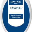 Mayfair Caswell Modern Toilet Seat, Slow Close, Easy Clean, Plastic, Elongated, White