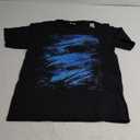 Abstract Blue and Black Dynamic Splatter T-Shirt (Small)