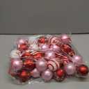 Libima 40 Pcs Valentine's Day Hanging Ball Ornaments Plastic Tree Decorations Valentine Ball Decorative Supplies Painted Love Ornament for Valentine's Day Party Decor,1.97 in(Love)