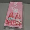 Pink Valentines Decor Valentines Porch Sign Porch Decor Gnomes Outdoor Decorations Wooden Door Decorations Indoor Outside Welcome Sign for Front Door 46.8 Inch Style 2