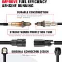 Upstream Downstream O2 Oxygen Sensor 4PC for 2011 for Ford Edge Explorer for Lincoln MKX 3.5L 3.7L - 234-5038 9E5Z9F472D BL3Z9F472A - Fix Fault Light Reduce Fuel