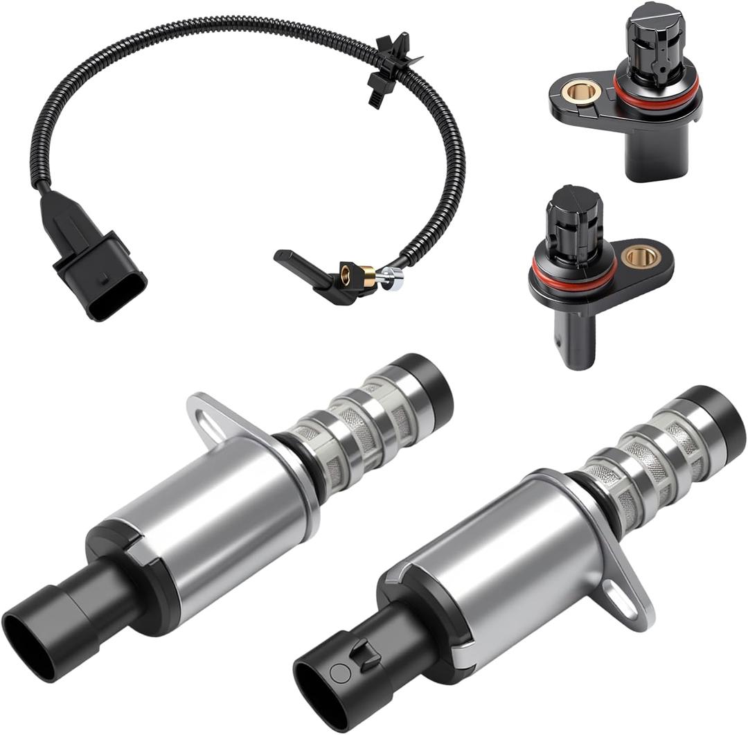 Engine Variable Valve Timing VVT Solenoid w/Crankshaft & Camshaft Position Sensor Kit, for Chevrolet Cruze Limited Sonic, 2011-2018, L4 1.8L, 918-006, 55565708