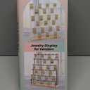 Earring Display for Vendors 6 Tier 42 Hooks Wood Earring Display Rack Holder for Earings Necklaces Rings Bracelets Keychains (White)