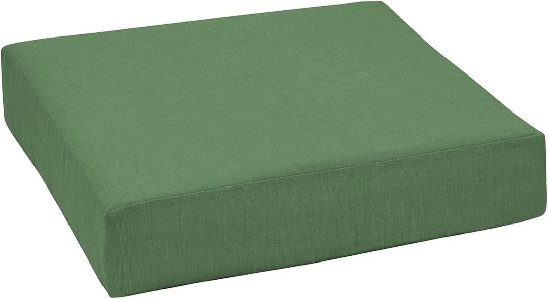 Arden Outdoor Deep Seat Bottom Cushion, 24 x 24, Rain-Proof, Fade Resistant 24 x 24, Moss Green Leala