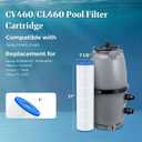Cielvita CV460 4 oz Media Pool Filter Cartridge Replacement for Jandy CV460, CL460, Replaces Pleatco PJAN115, Unicel C-7468, Filbur FC-0810, Jandy A0558000, R0554600, NSF/ANSI 50 Certified, 460 sq.ft