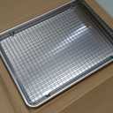 Nordic Ware - 43172AMZM Nordic Ware Half Sheet with Oven Safe Nonstick Grid, 2 Piece Set, Natural