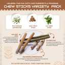 HUPA Cat Chew Sticks | Anxiety Relief & Digestive Support, Kitten Teething Chews, Cat Dental Chews | Natural Catnip Teething for Indoor Cats, Energetic Chew for All Ages & Breeds | 6 Sticks