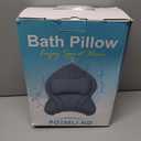Poemland Extra Thick Large Bath Pillow with Neck,Back,Head Support for Bathtub, Spa, Soaking Gray(19''x15'')
