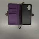 Defencase Compatible with iPhone 17 Case Wallet with RFID Blocking Card Holder for Women and Men, Fashion PU Leather Magnetic Snap Flip Zipper Strap Wallet Phone Case for iPhone 17 6.3", Purple