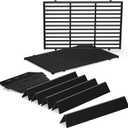 Grill Parts for Weber Genesis 300 Series with Front-Mounted Control, Fits Weber Genesis E310 E320 E330 Series Grill, 19.5" Grill Grates 7524 + 17.5 Flavorizer Bars 7621 + Heat Deflector 7622