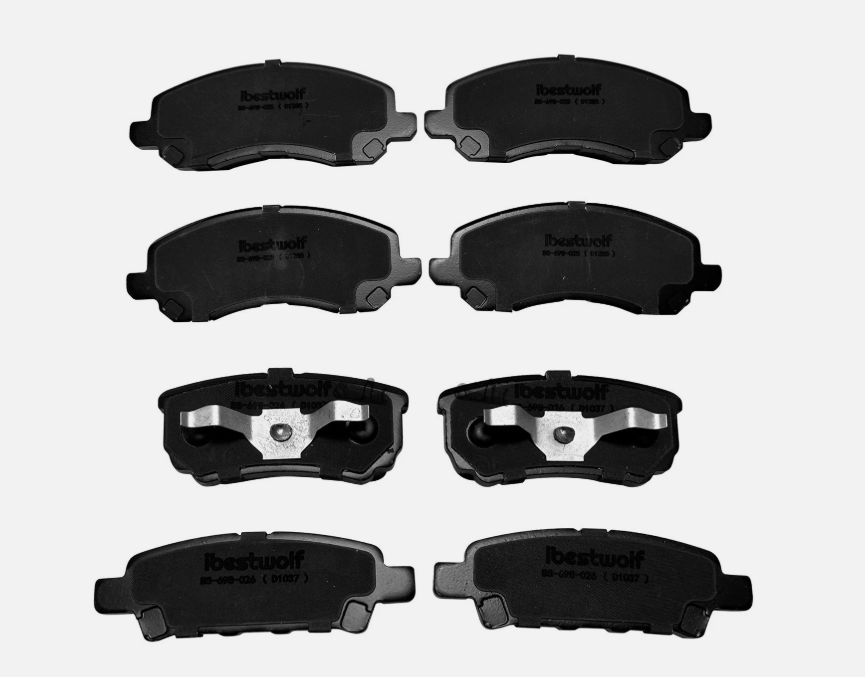 Front & Rear Ceramic Brake Pads Set for Jeep Compass, Patriot 20072017, for Dodge Caliber 0712, Avenger 0814, for Chrysler 200 20112014, Sebring 0710 for Mitsubishi Lancer 0406 & 0816, 8PCS