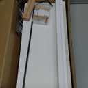 Forbena White Floating Shelves Bathroom Shelves Over Toilet Set of 3, Bathroom Organizers and Storage Shelves Wall Mounted, Modern Wood Corner Wall Shelf for Bedroom Closet -White and Dark Grey