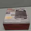 SugarWhisk Mini Pizzelle Maker Machine with a 3'' Cutter, Mini Stroopwafel Iron, Bake 2 x 4'' Pizzelles or 3'' Stroopwafels, Excellent for Holiday, Party, Dessert Treat Making & More