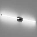 Ralbay 59inch Matte Black Vanity Light for Bathroom Lighting Bar 42W Matte Black Bathroom Wall Mounted Lighting Fixtures Over Long Mirror(5500K White Light)