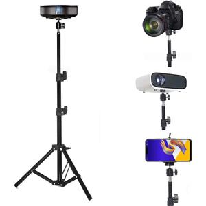 Projector Floor Stand, Portable Tripod Mount - Folding Stand for Projector, Camera, Webcam (18" to 40") - Supports Up to 3lbs (1.5kgs)