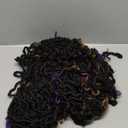 Col Bling Goddess Locs Crochet Hair for Black Women 14 Inch, 8 Packs Faux Locs Crochet Hair, Boho Style Locs, River Locs Hair with Curly Ends (14Inch, 1B, 8Packs),Black, Purple and Brown Colors