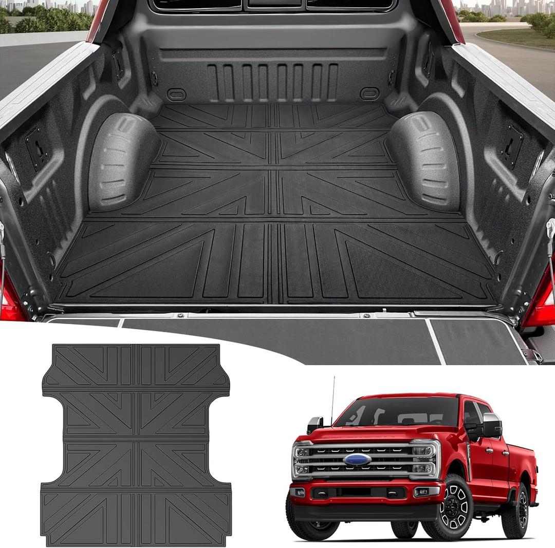 Truck Bed Mat for 2017-2024 Ford Super Duty F250/F350/F450 6.8FT Bed Liner All Weather Protection Bed Cargo Mat for 17-24 Ford F250/F350/F450 Pickup Accessories